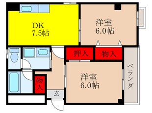 エクセルコートタカツキⅡ号館の物件間取画像